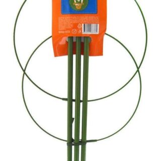 Опора для растений Garden Show металлическая 2 кольца 20х40 см