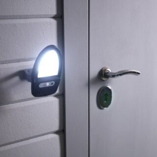 Садовый светильник на солнечной батарее, 9.5×13×5 см, 49 led, с датчиком движения, накладной, свечение белое