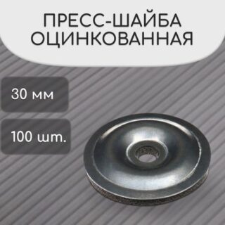 Пресс-шайба, оцинкованная, d=30 мм, без уф-защиты, набор 100 шт.