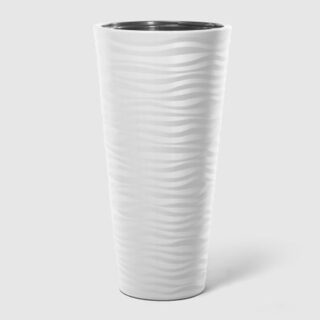 Кашпо высокое Serinova Kumsal 35x35x70 см белое