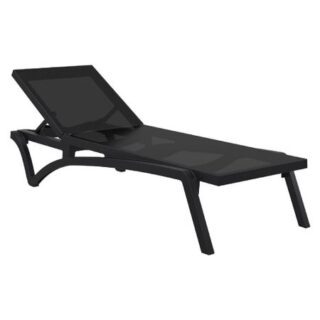 Шезлонг Siesta Contract Pacific черный 193х68,5х35,5 см